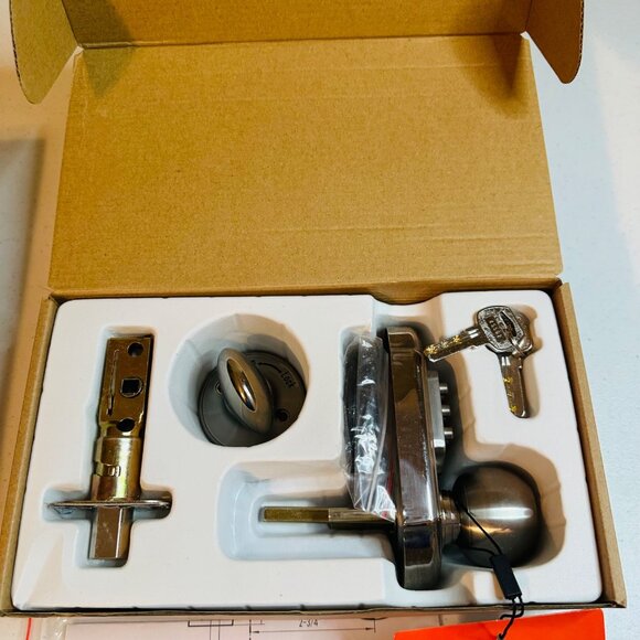 Mechanical Keyless Deadbolt Door Lock Open with Passcode or Key High Security - Picture 7 of 9